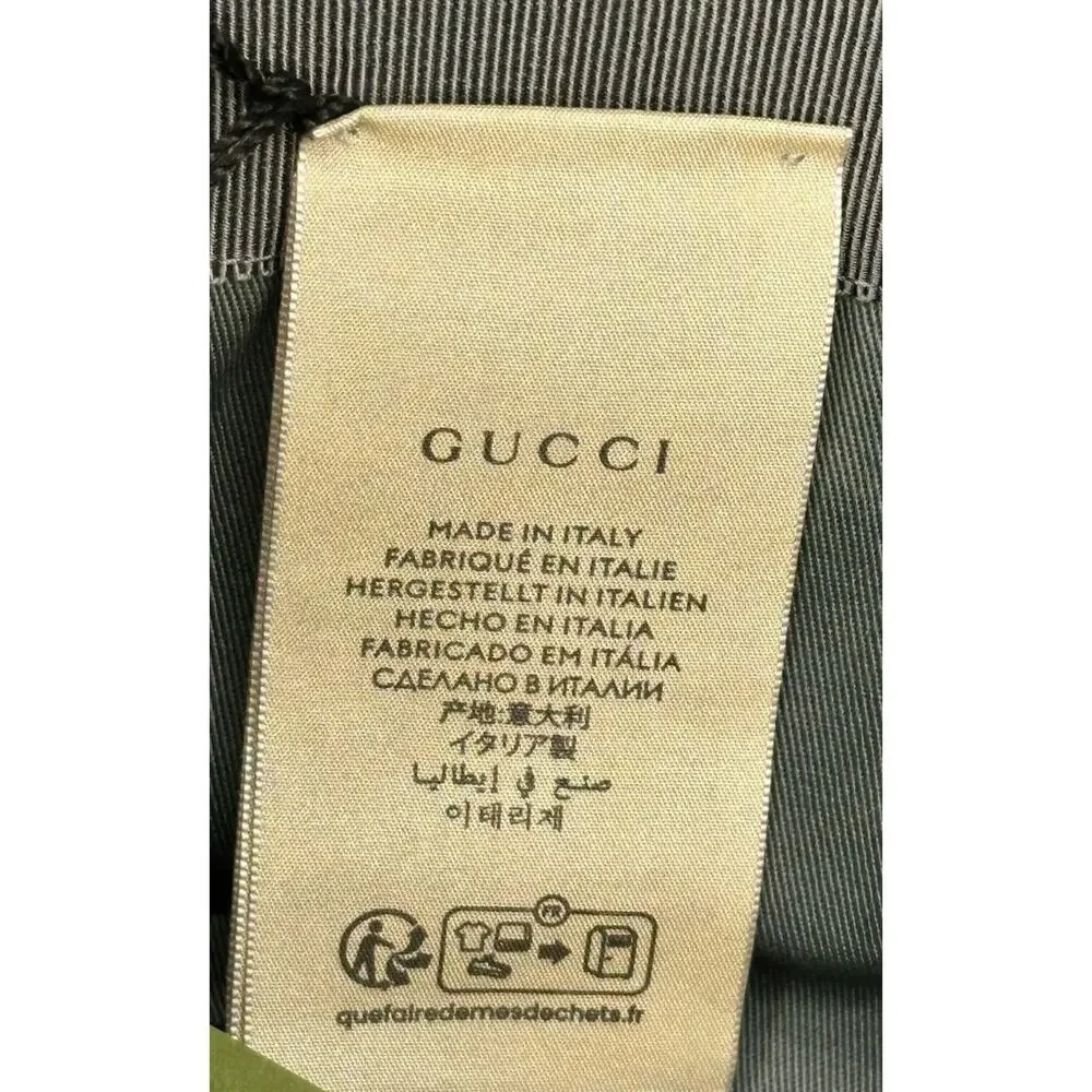 NEW Gucci GG Supreme Canvas Bucket Hat Grey Fedora Size M 58cm UNISEX Authentic